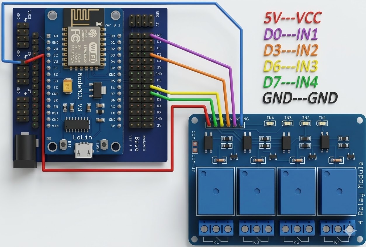 Relay 4Ch Connection
