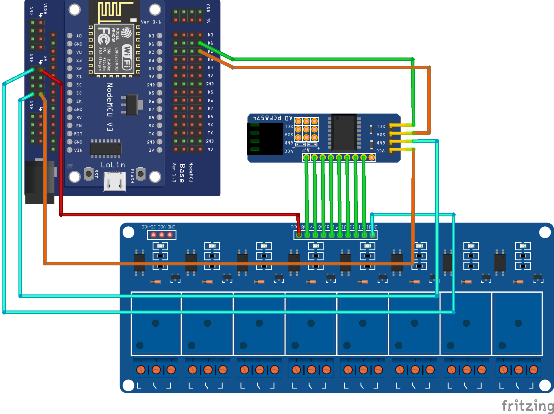 วงจร 8 Relay